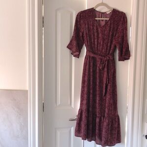 Orange Creek Womens dress size M. Gorgeous deep burgundy color.